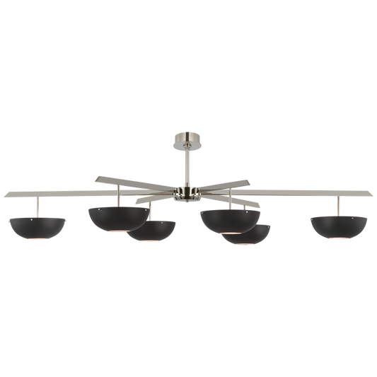 Valencia Grande 6 Matte Black Nickel Chandelier