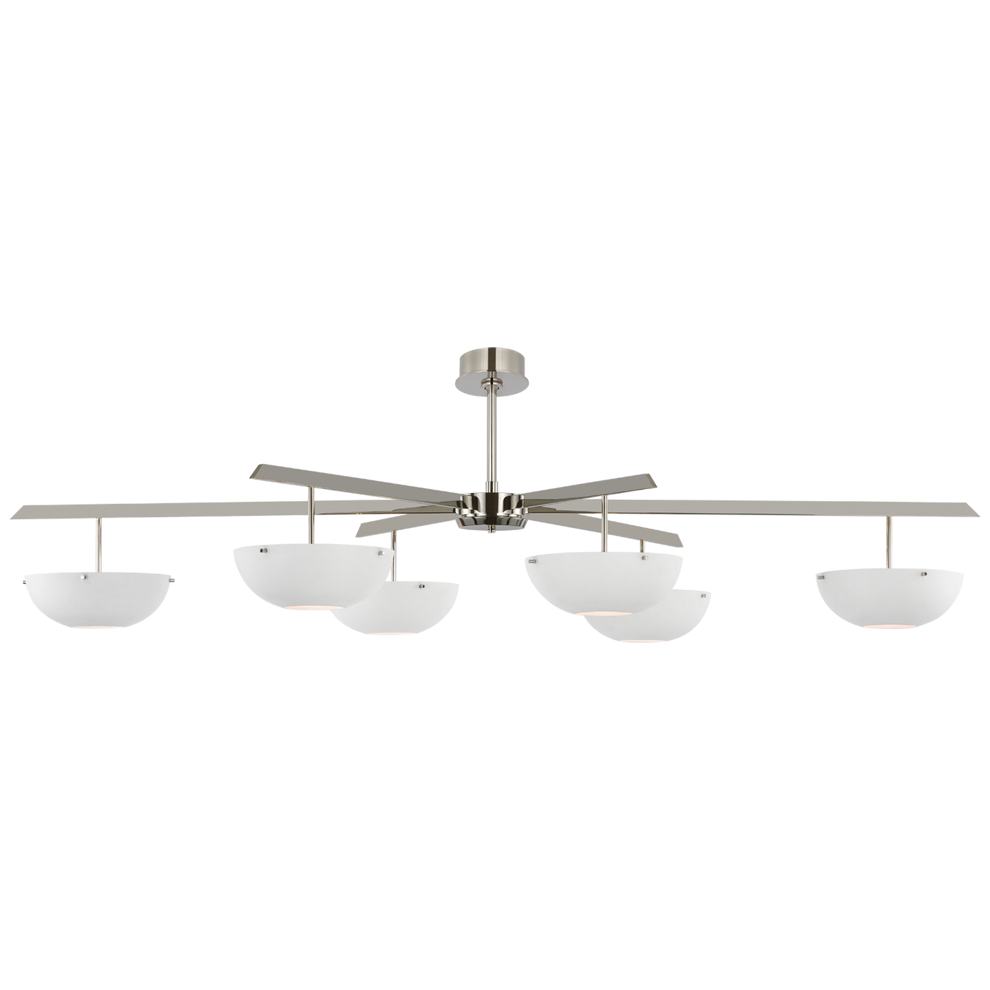 Valencia Grande 6 Matte White Nickel Chandelier