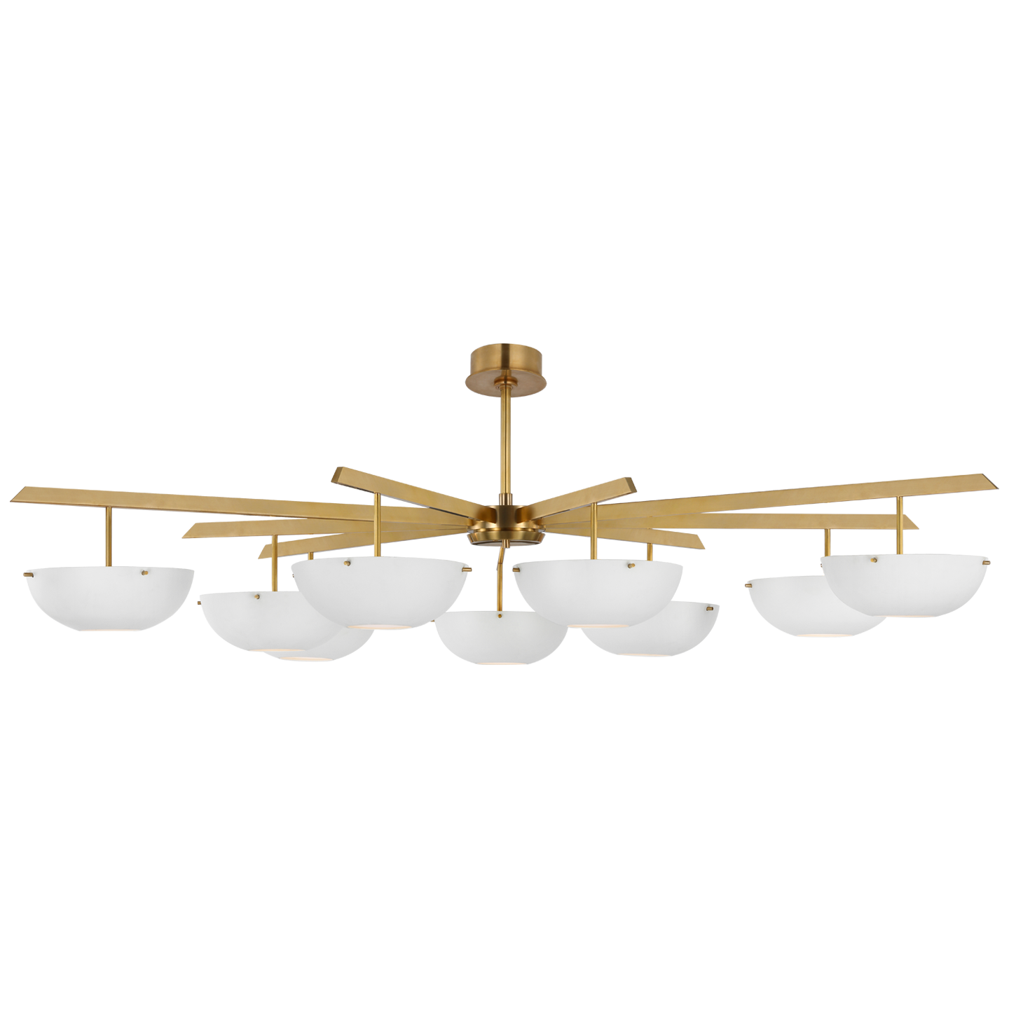 Valencia Grande 9 Matte White Brass Chandelier