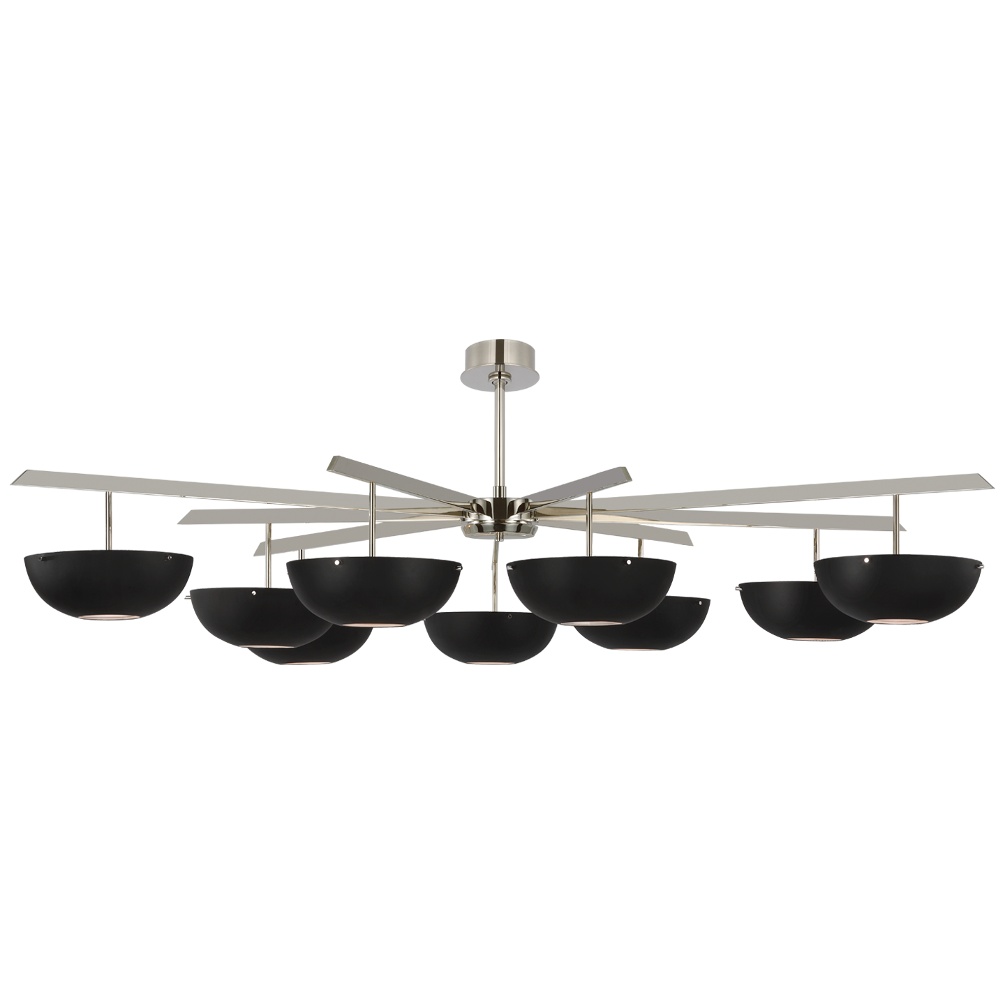 Chandelier Valencia Grande 9 Matte Black Nickel aerin