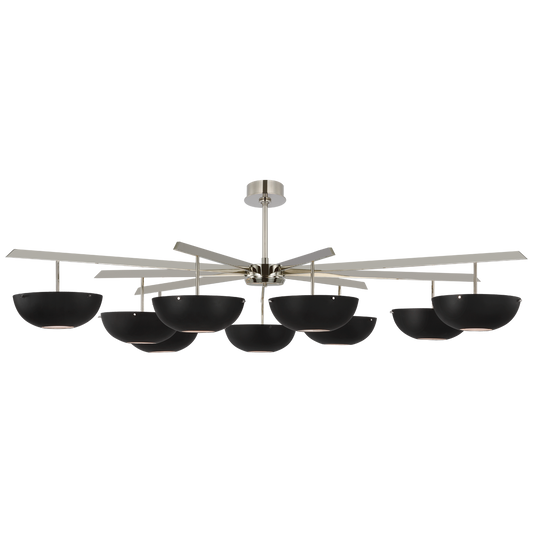 Chandelier Valencia Grande 9 Matte Black Nickel aerin