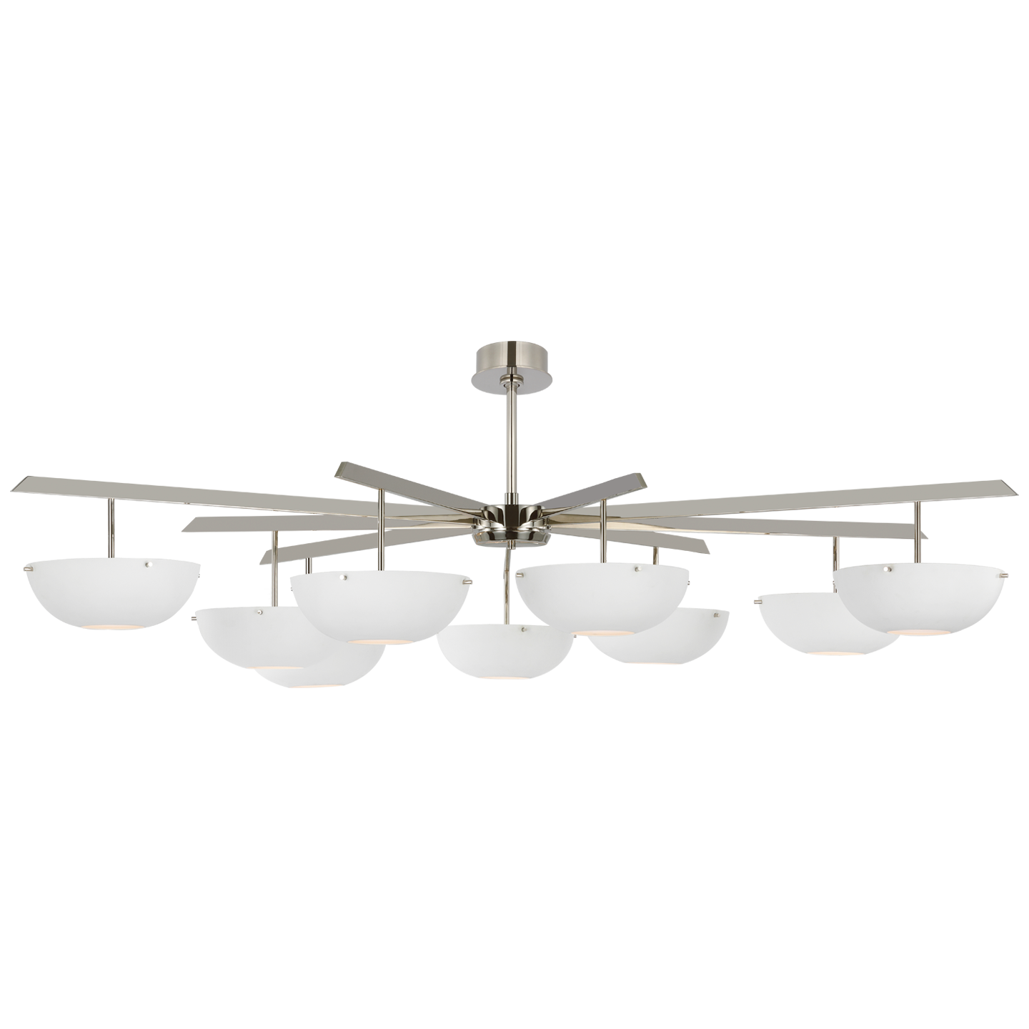 Valencia Grande 9 Matte White Nickel Chandelier