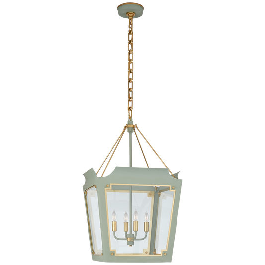 Melange Pendant Light Elongated Small Brass