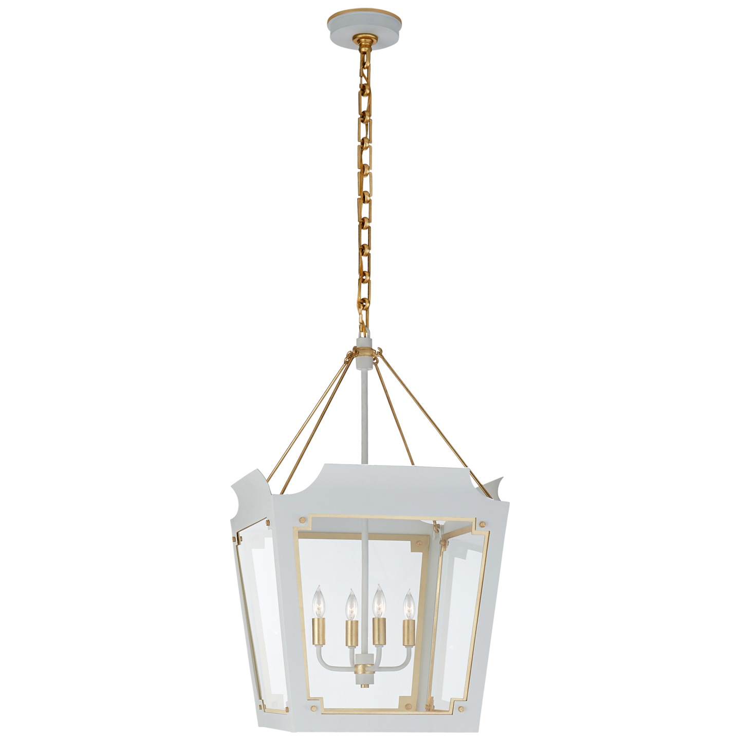 Melange Pendant Light Elongated Small Brass