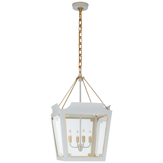 Melange Pendant Light Elongated Small Brass