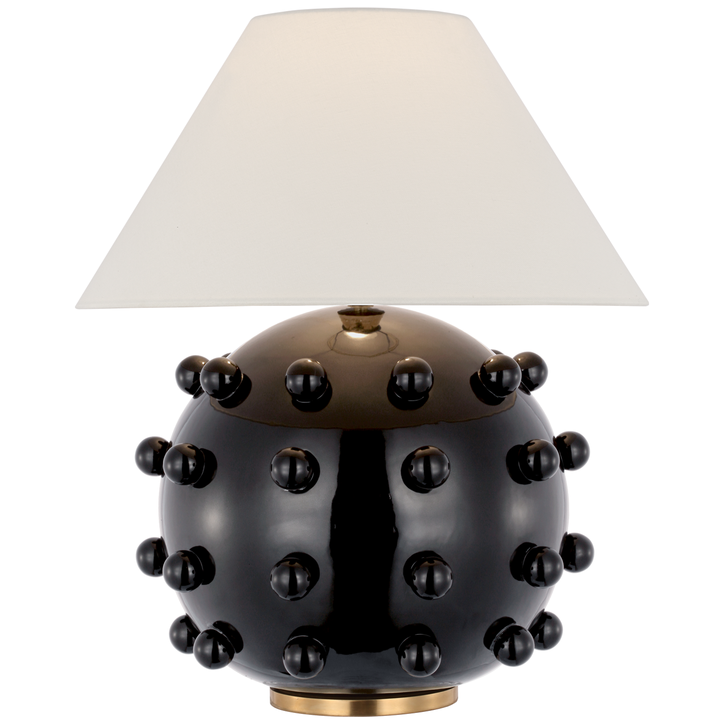 Linden Medium Orb Lamp Black 