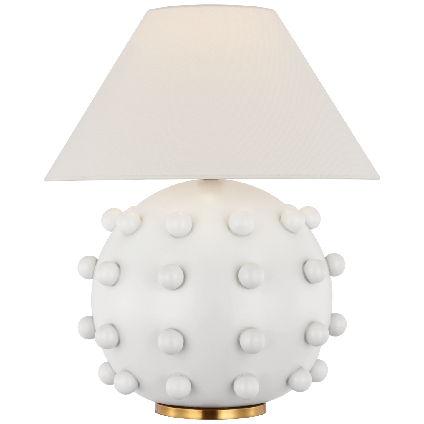 Linden Medium Orb Lamp White Plaster 