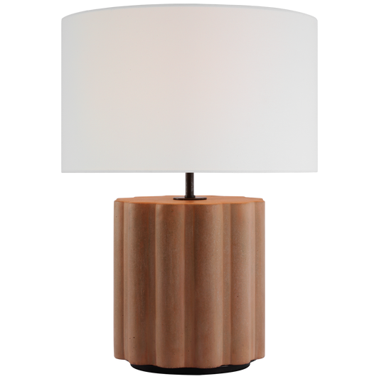 Scioto Lampe aus getöntem Beton aus Terrakotta