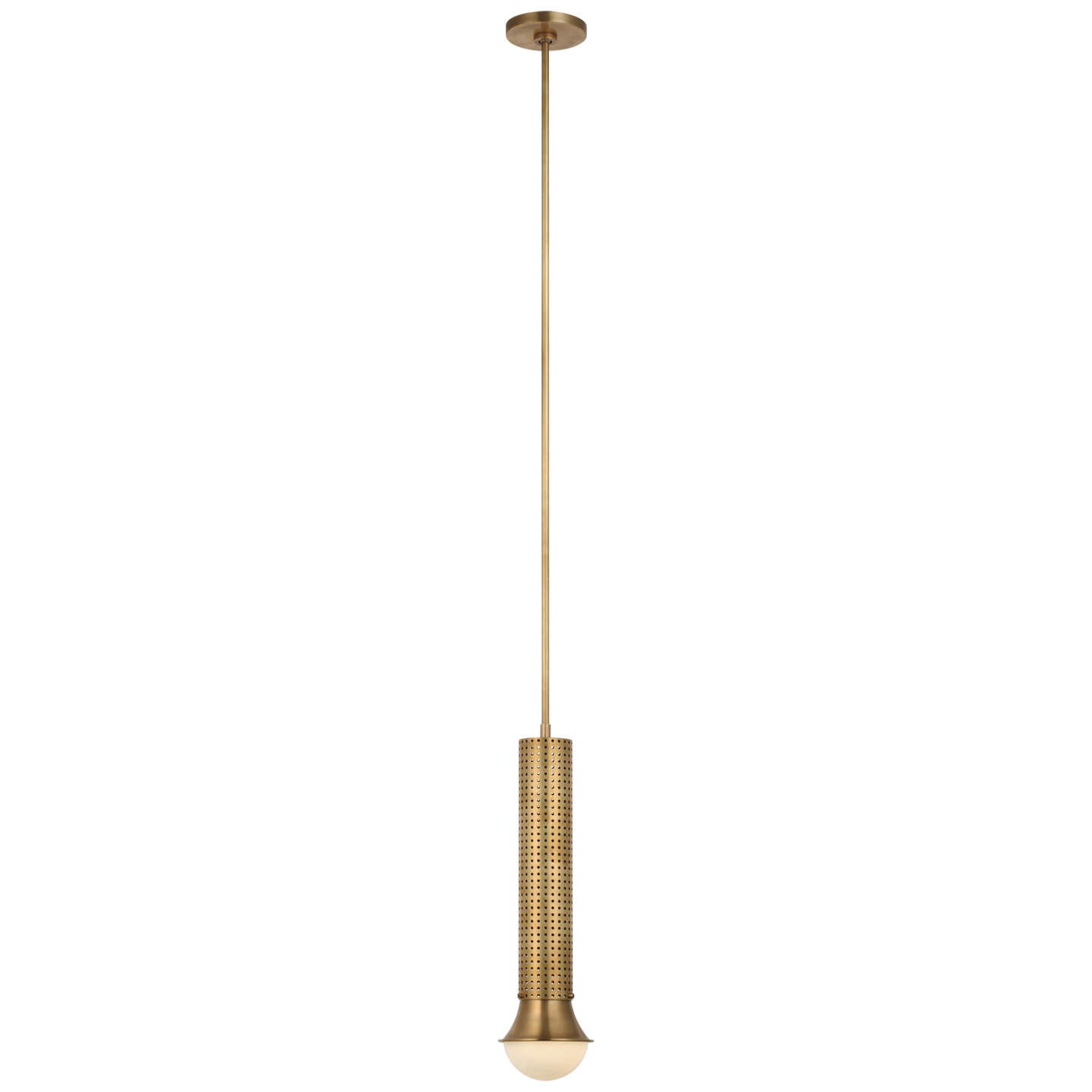 Precision Pendant Lamp Small Elongated Brass
