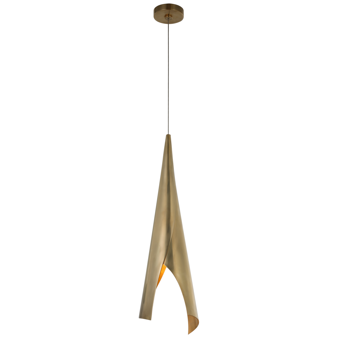 Piel Medium Brass Pendant