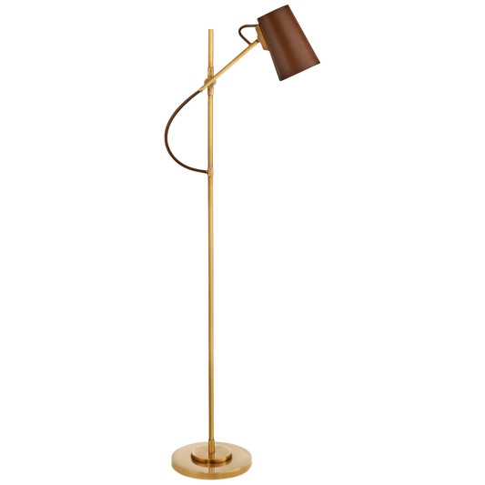 Benton Messing Stehlampe Sattelschirm