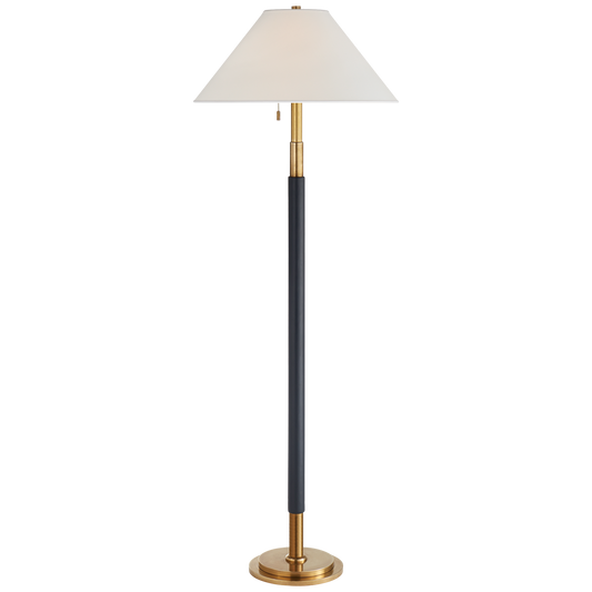 Garner Floor Lamp Brass Navy