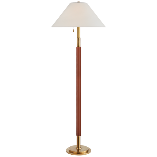 Garner Brass Saddle Floor Lamp