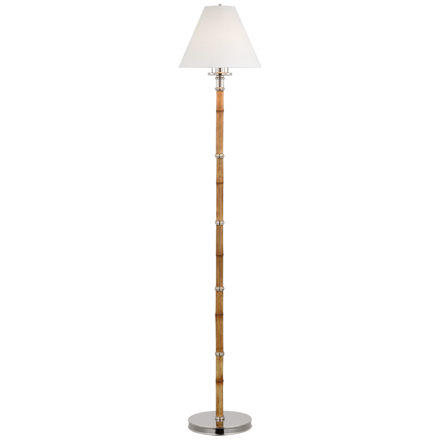 Dalfern Bamboo Nickel Floor Lamp 