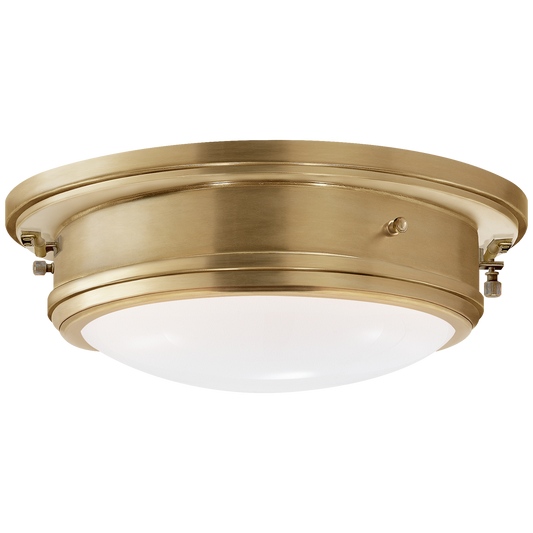 Porthole Medium Brass Ceiling Light 