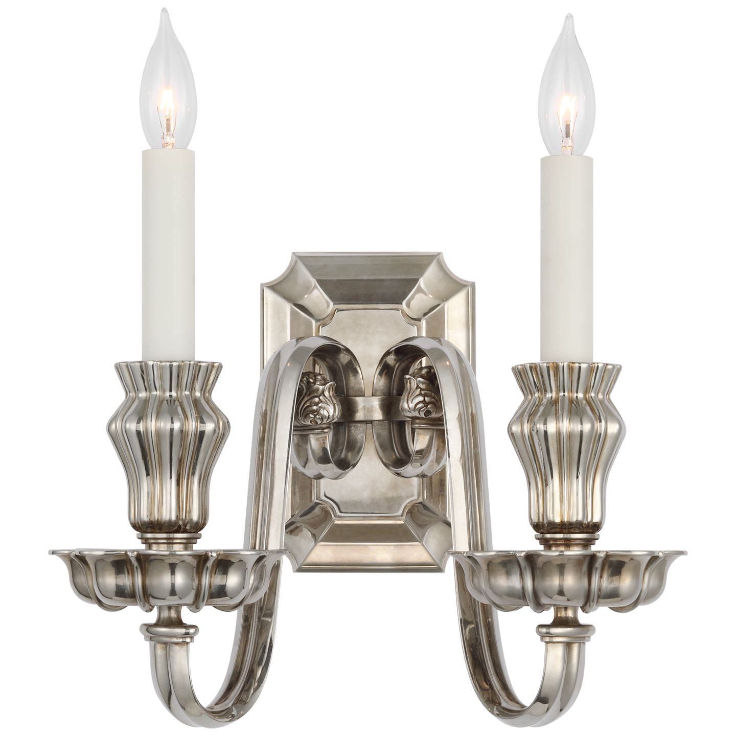 Falaise Double Silver Wall Lamp