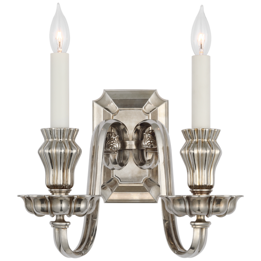 Falaise Double Silver Wall Lamp