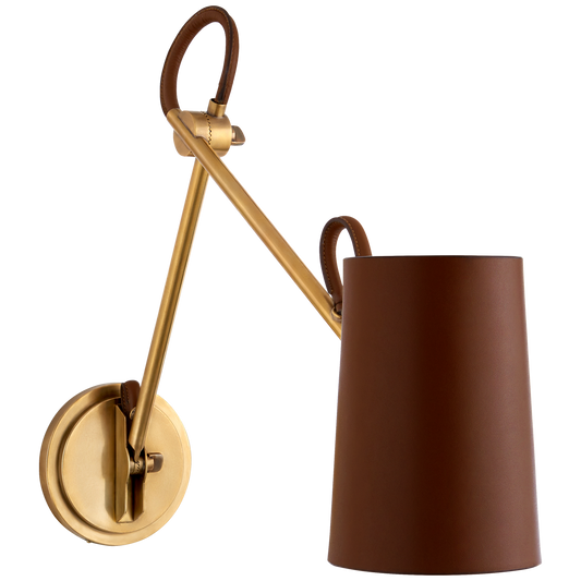 Benton Double Brass Saddle Wall Lamp