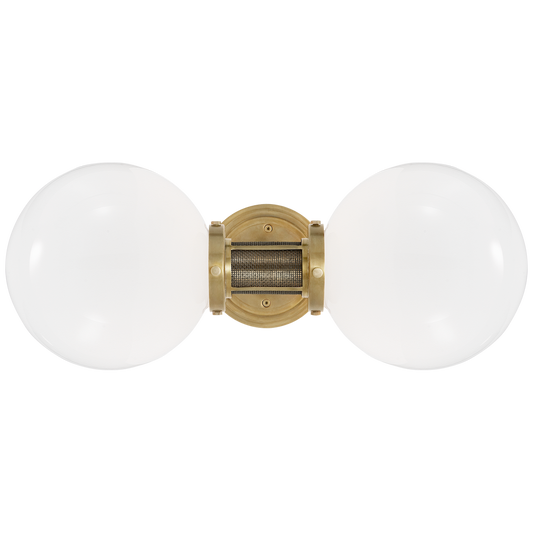 McCarren Double Brass Wall Lamp