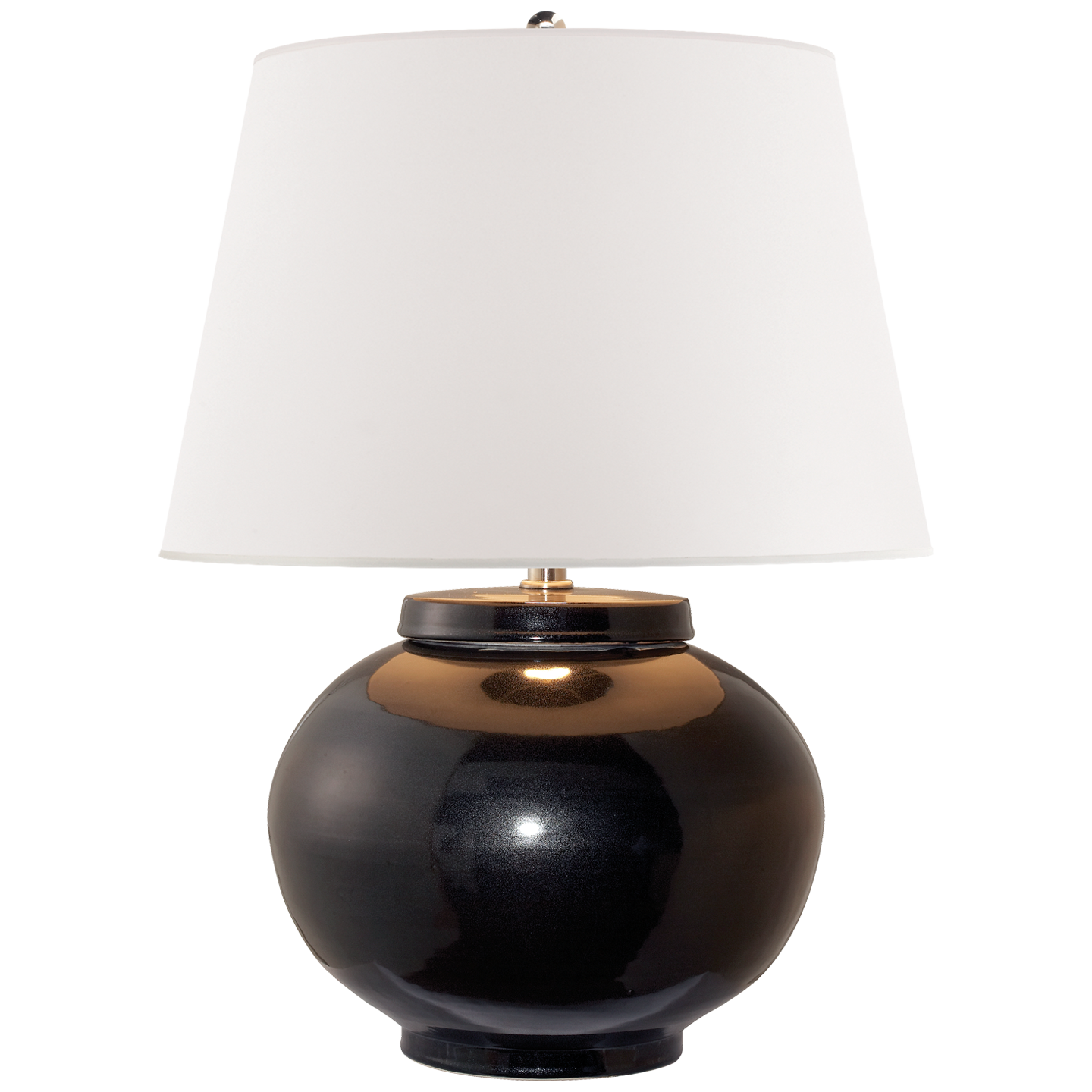 Carter Small Black Porcelain Lamp 