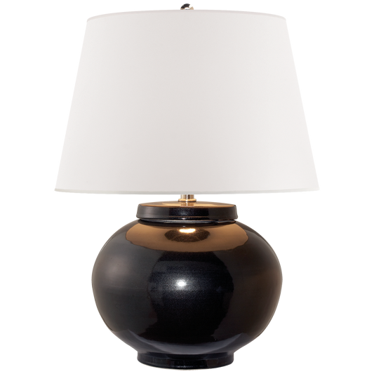 Carter Small Black Porcelain Lamp 