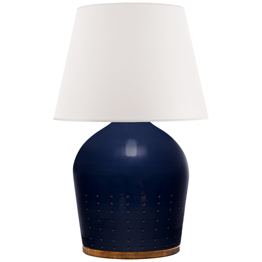 Kleine blaue Keramiklampe Halifax 