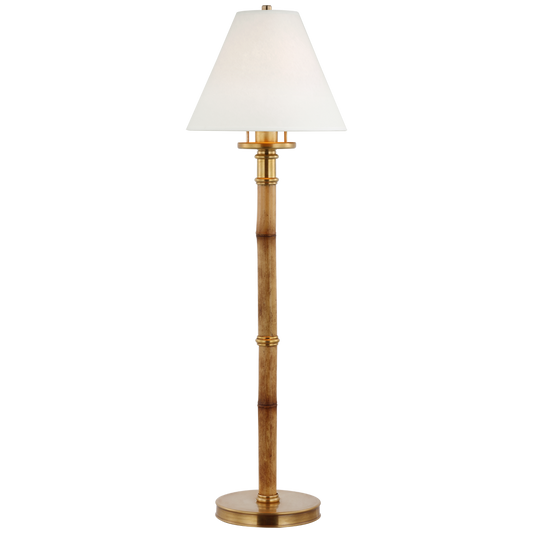 Dalfern Lamp Brass Bamboo Linen Lampshade