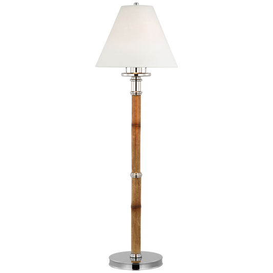 Dalfern Lampe Lampenschirm aus Nickel-Bambus-Leinen