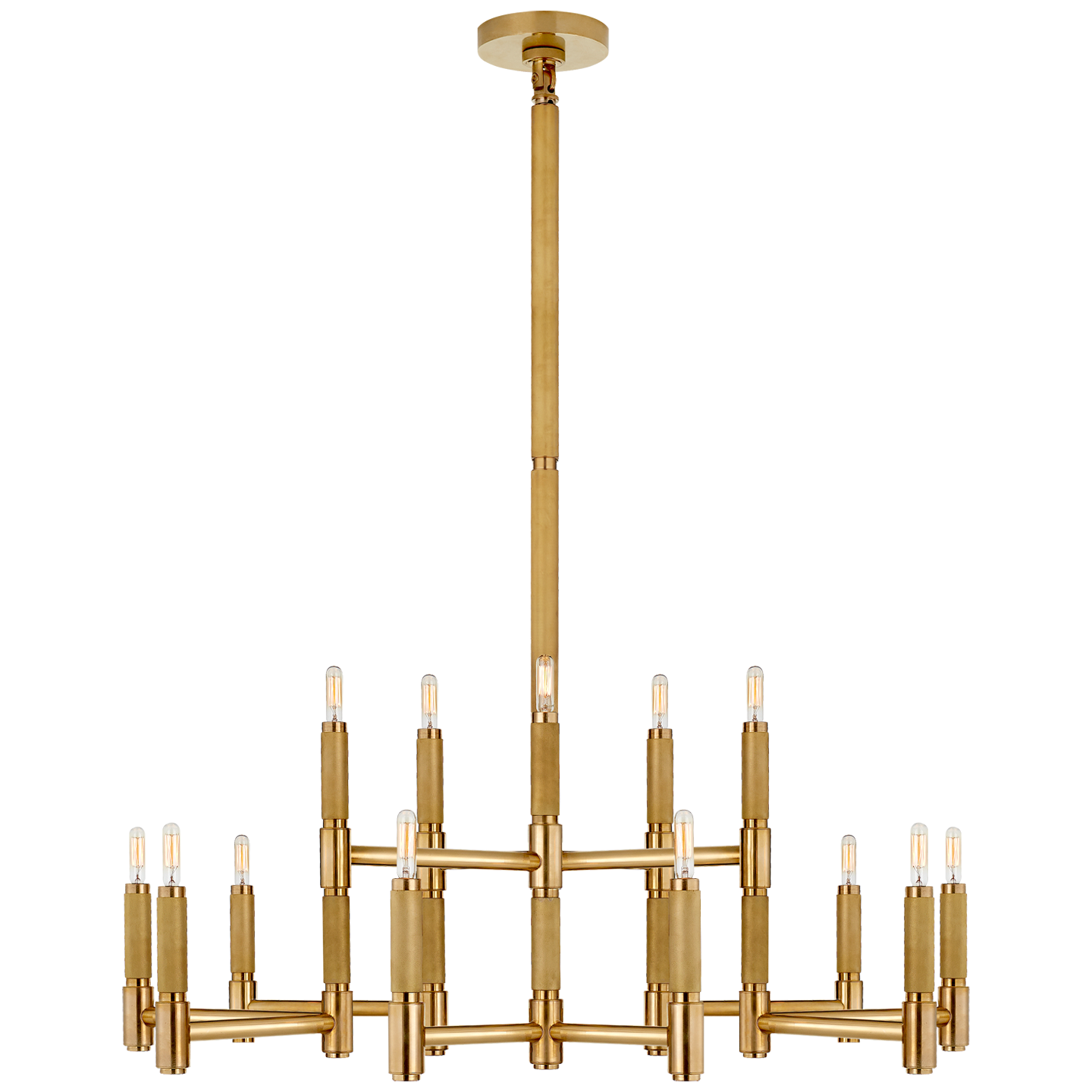 Barrett Large Brass Chandelier 