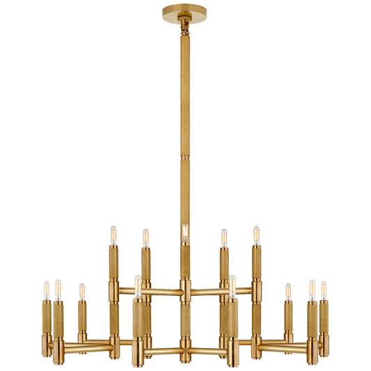 Barrett Large Brass Chandelier 