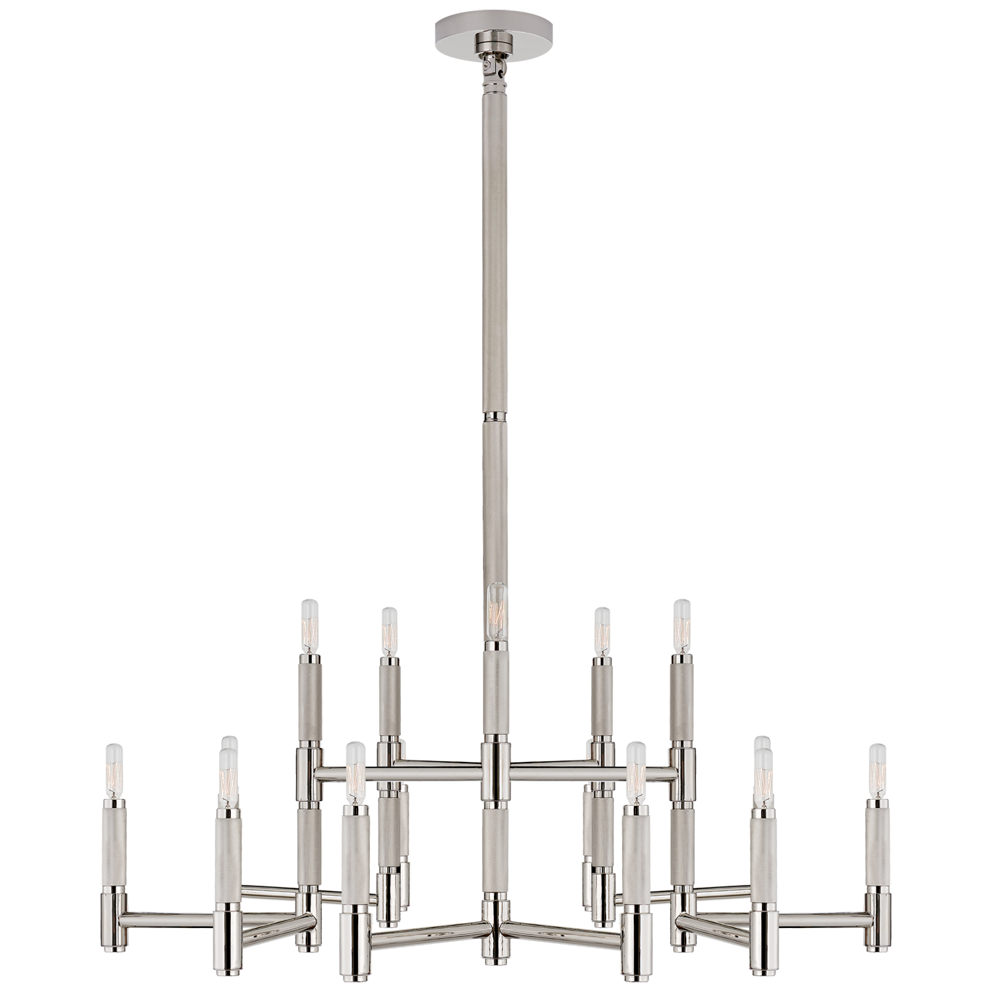 Barrett Large Nickel Chandelier 