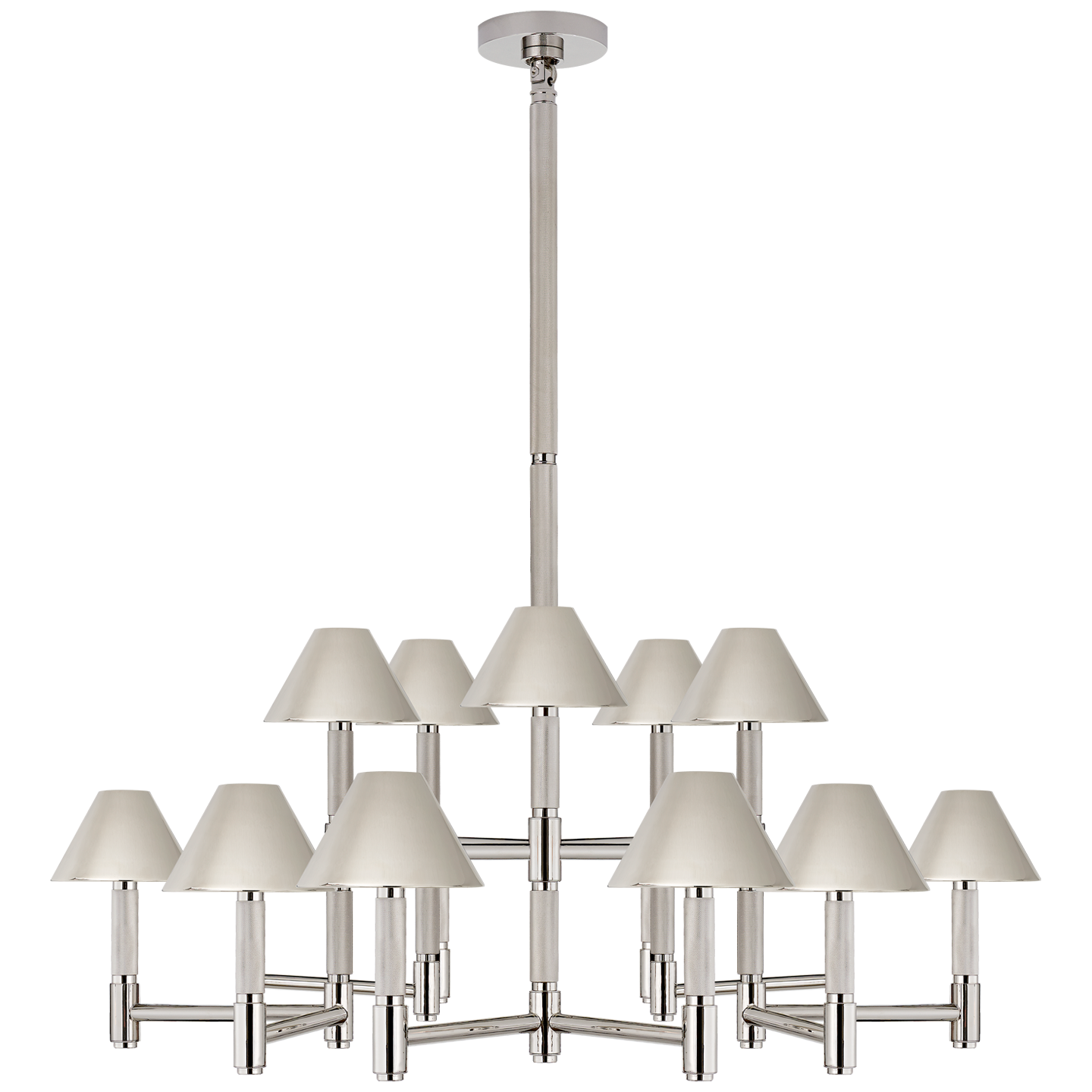 Barrett Large Nickel Chandelier Nickel Lampshade 