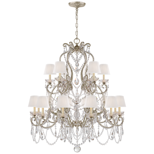 Lustre Adrianna Medium Feuille d'Argent Antique