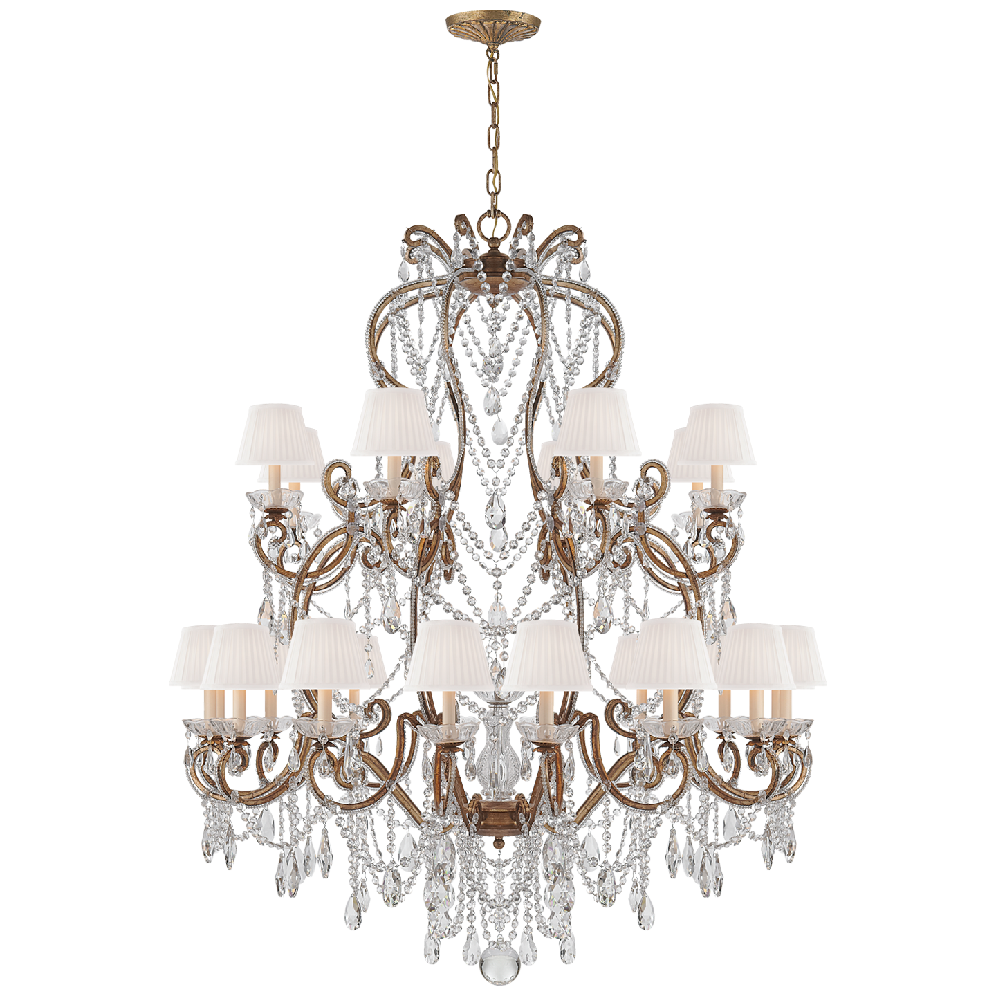 Adrianna Large Golden Iron Chandelier 