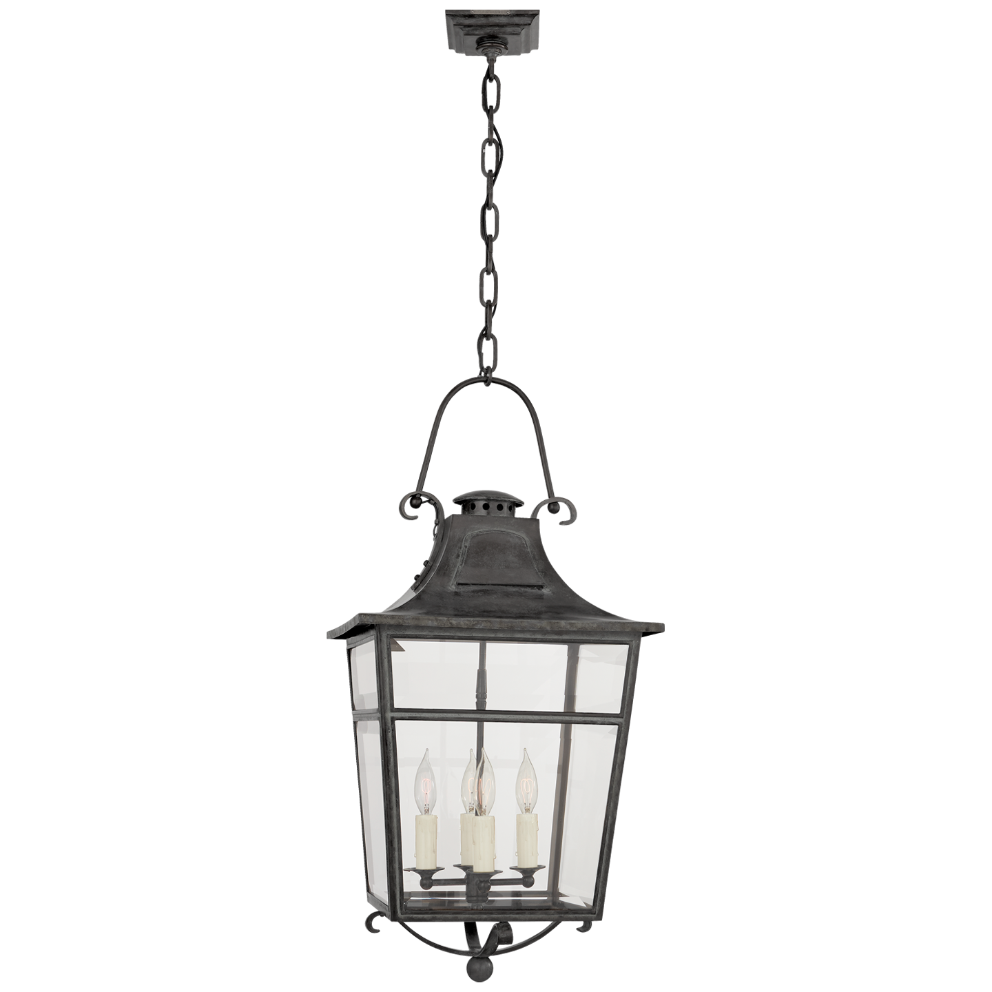 Carrington Small Outdoor Pendant Light French Rust