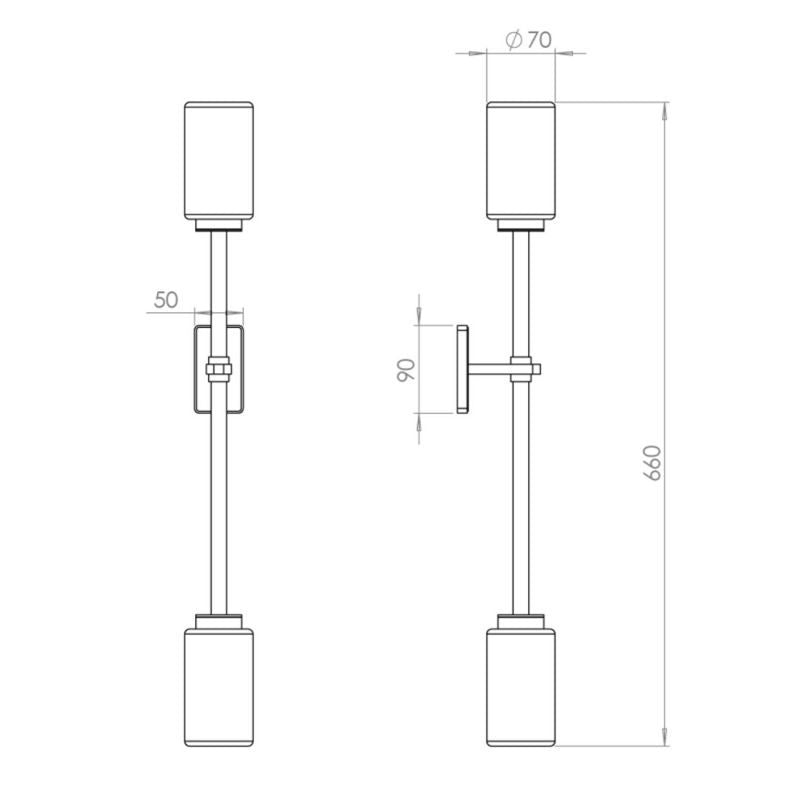 Applique Farol Single Laiton Brossé Verre Opal