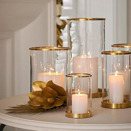 Hurricane Modern Brass Tealight Holder