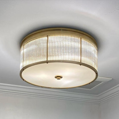 Allen Large Round Brass Ceiling Light 