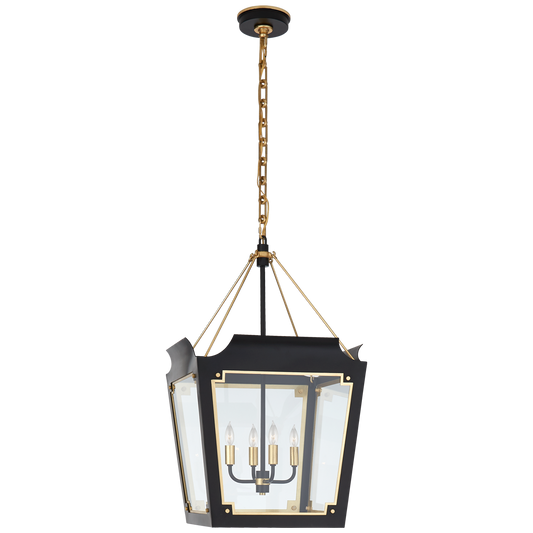 Melange Pendant Light Elongated Small Brass