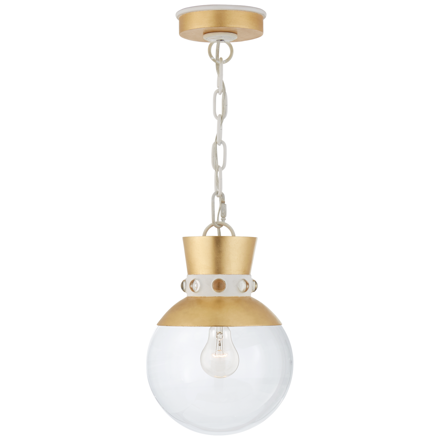 Melange Pendant Light Elongated Small Brass