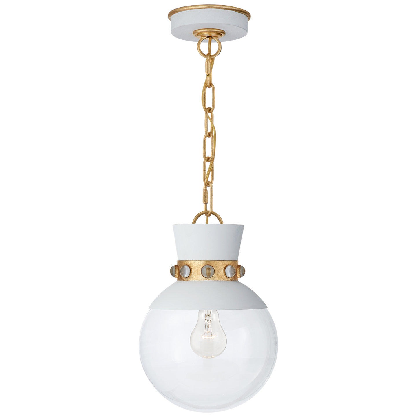 Melange Pendant Light Elongated Small Brass