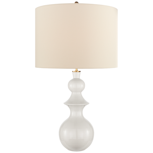 Saxon Large White Table Lamp