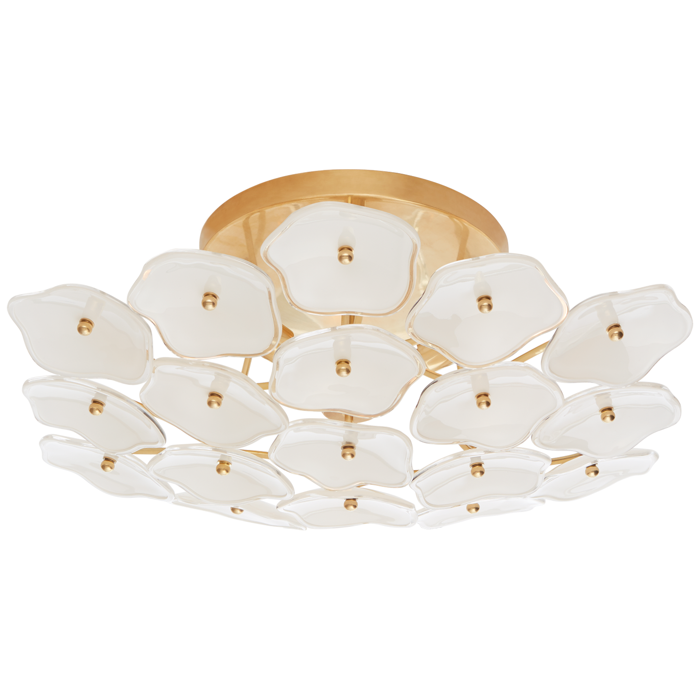 Leighton Medium Ceiling Light Cream / Brass