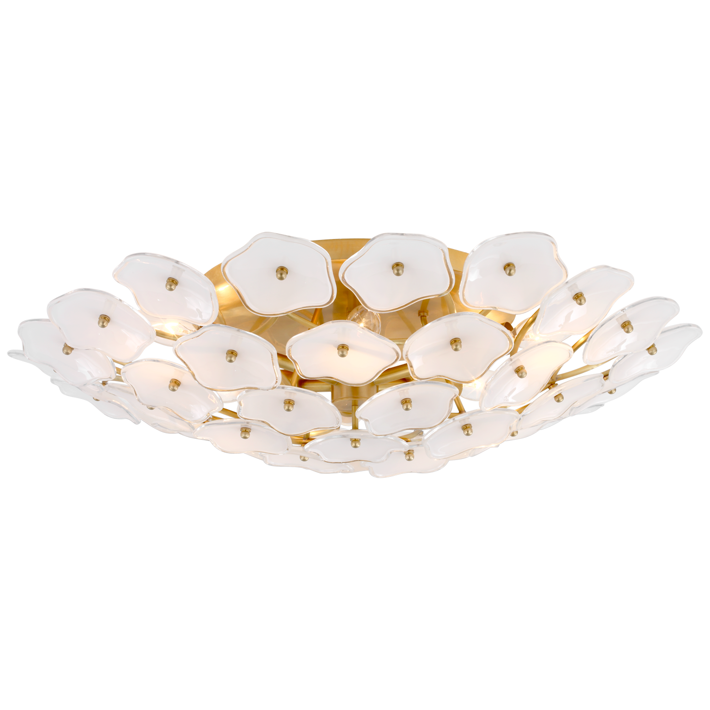 Leighton Large Ceiling Light Cream / Brass