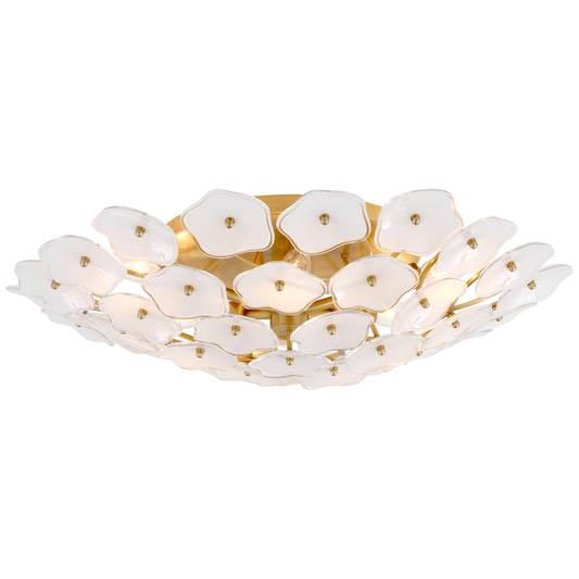 Leighton Large Ceiling Light Cream / Brass