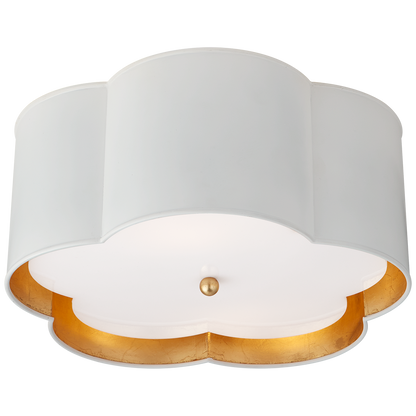 Bryce Medium White and Gold Ceiling Light / Acrylic