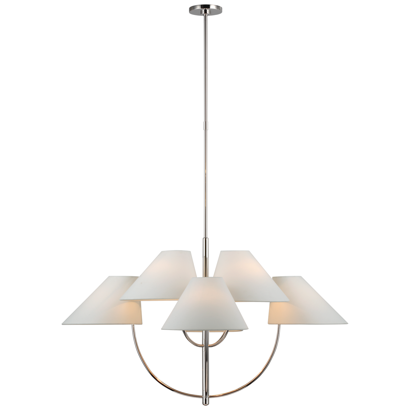 Chandelier Kinsley Large Two-Tier Nickel