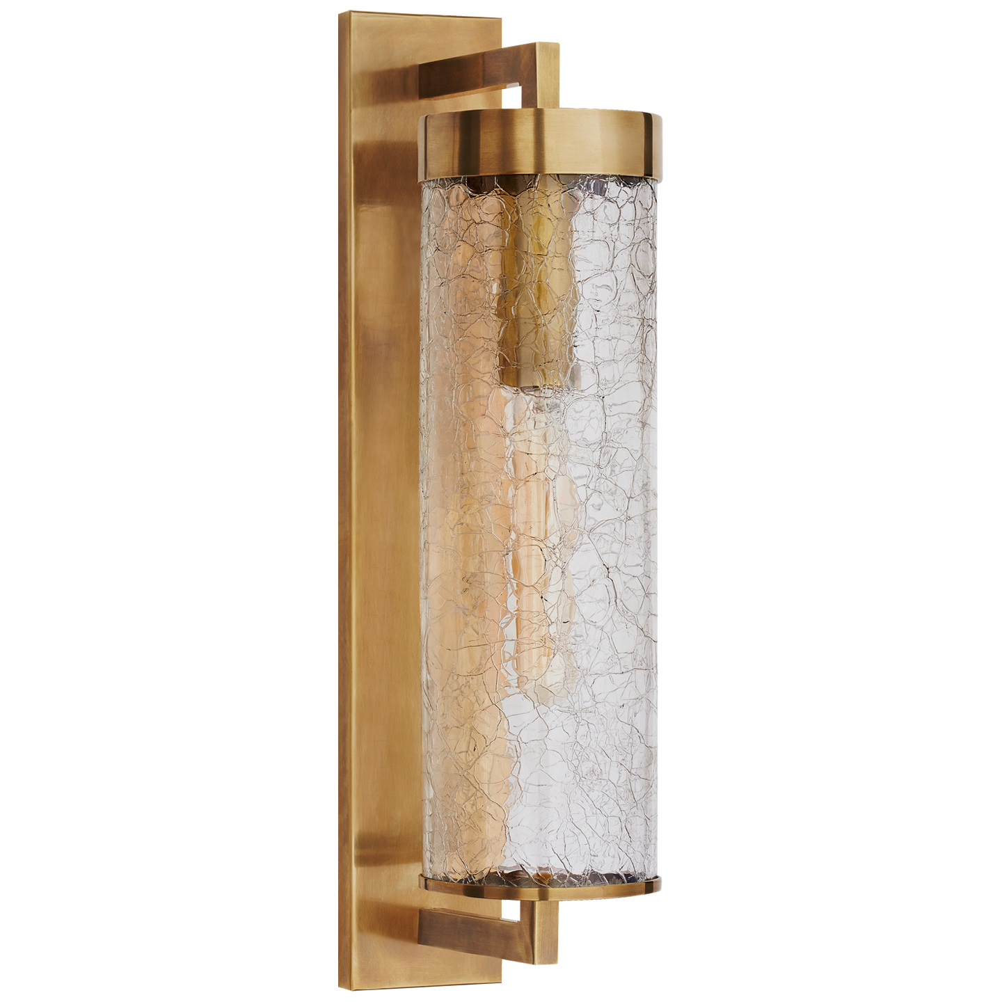 Outdoor wall light Liaison Large Brass Crackled glass