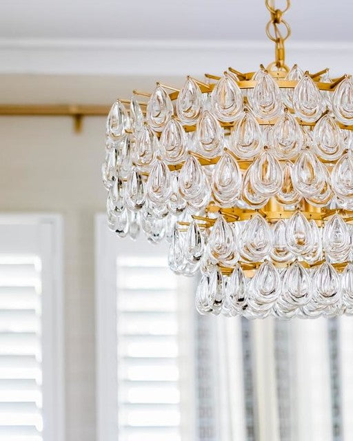 Liscia Medium Gold Chandelier