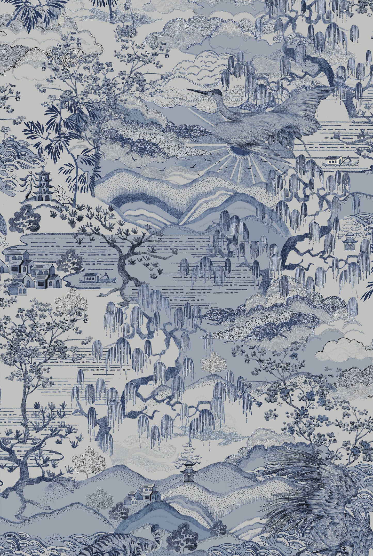 Papier Peint DREAM CATCHER Porcelain blue